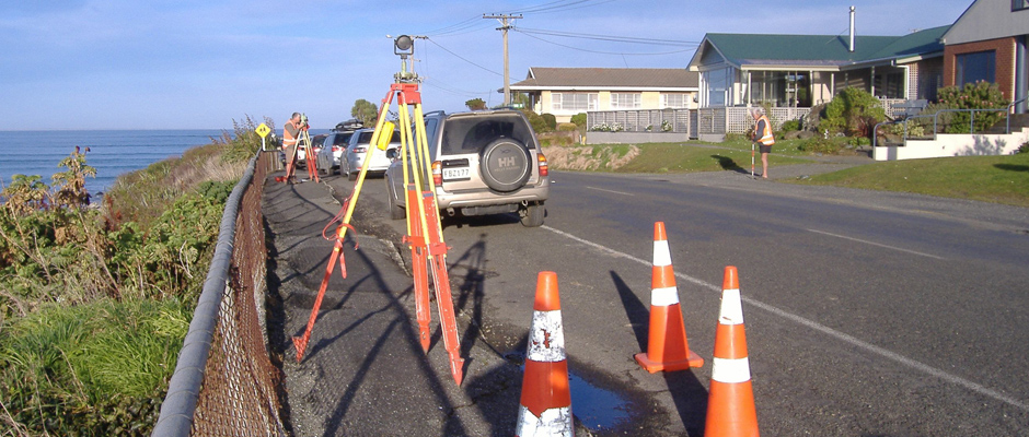 Surveyor working